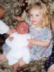 6 hours old with Arielle